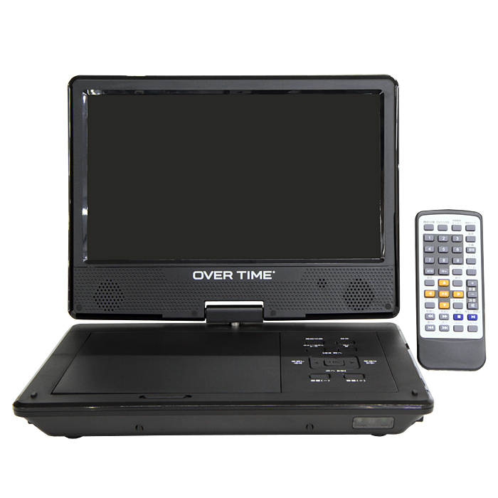 10.1インチ ポータブルDVDプレーヤー Bluetooth搭載 OVERTIME OT-BD101AK